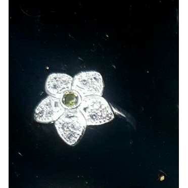 Silver  Unique Casting Indian Floral Ring