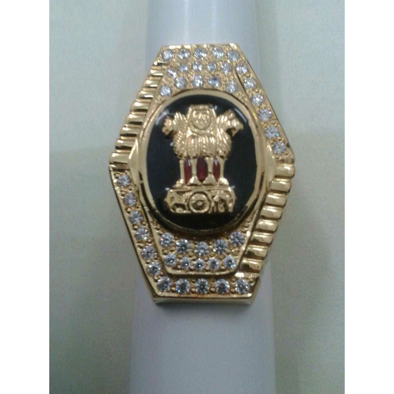 916 Gold Gents Indian Rings