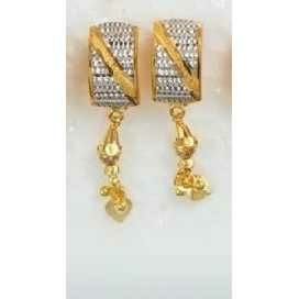 916 Gold Ladies Indian Fashionable Earrings