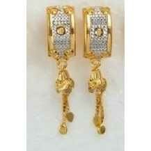 916 Gold Ladies Indian Charming Earrings