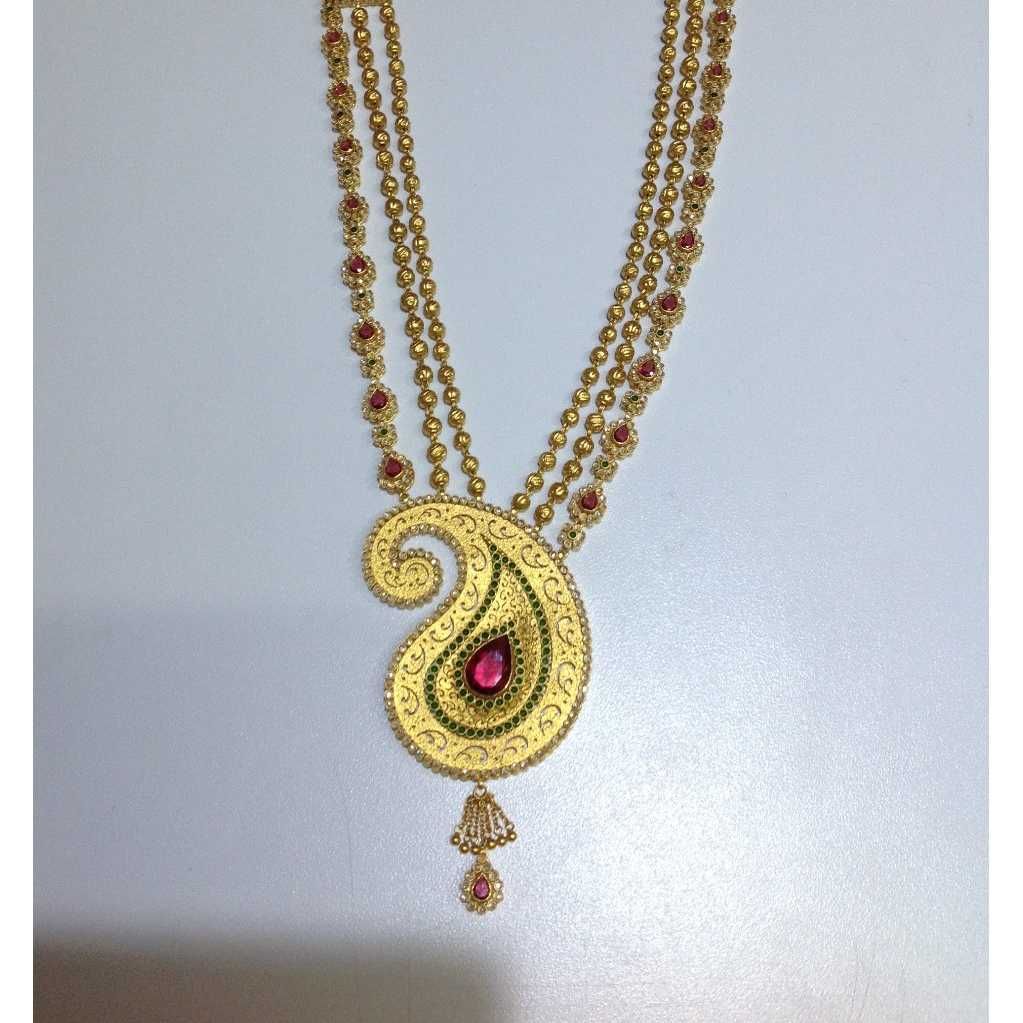 22KT Yellow Gold Antique Ladies Indian Modern Necklace