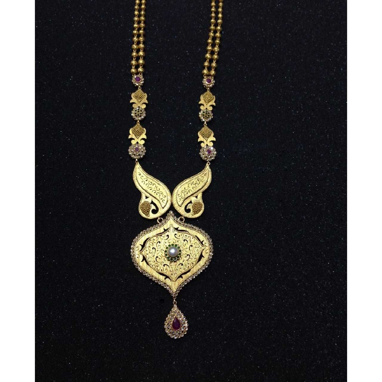 22KT Yellow Gold Antique Ladies Indian Special Necklace