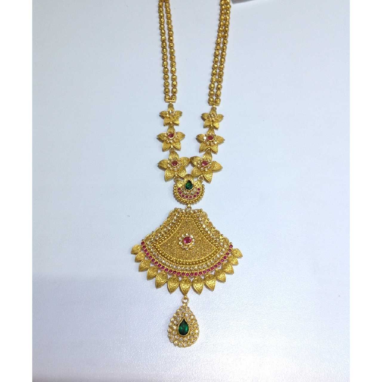 22KT Yellow Gold Antique Ladies Vertical Necklace