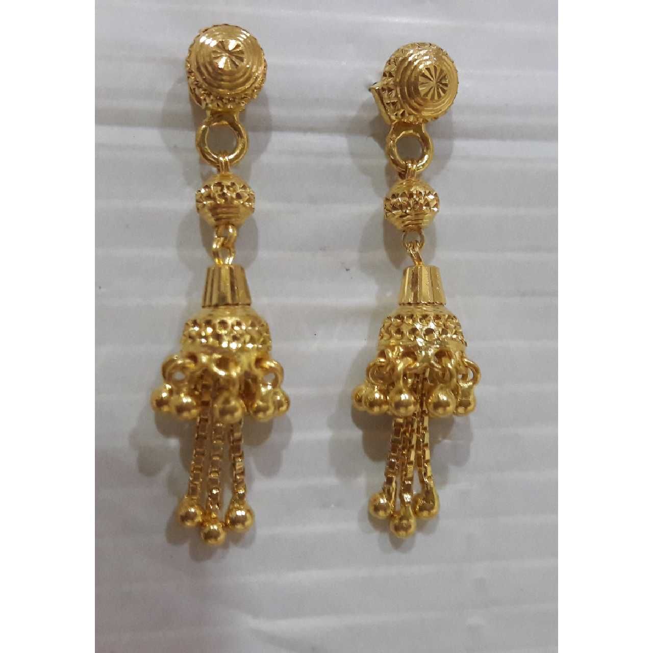 22KT Gold Vertical Jhumar