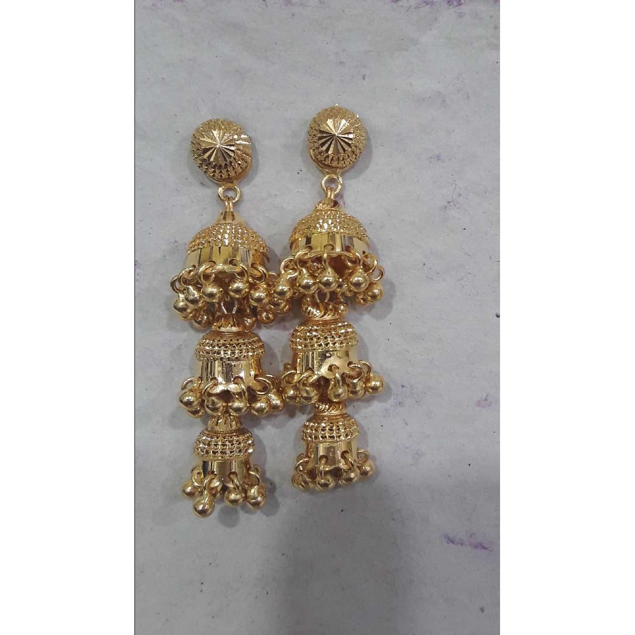 22KT Gold Vertical Jhumar