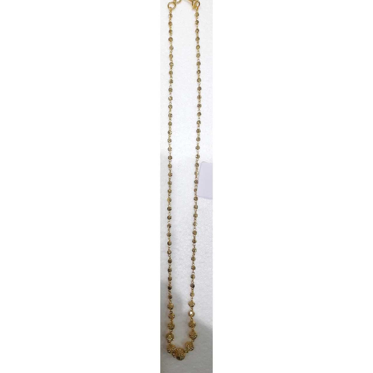 22KT Gold Vertical Long And Short Chain