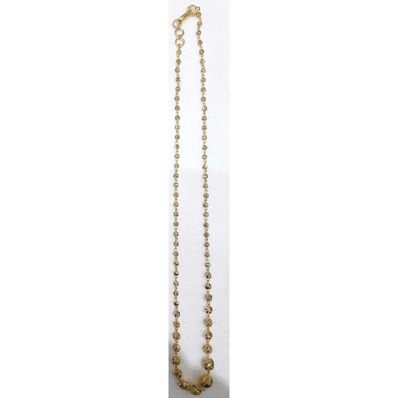 22KT Gold Vertical Long And Short Chain