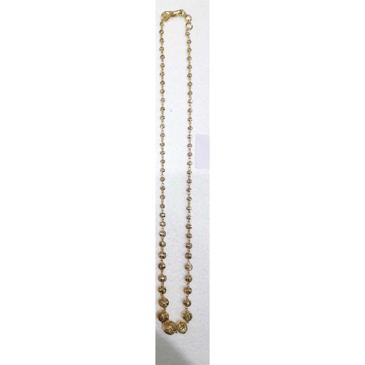 22KT Gold Vertical Long And Short Chain