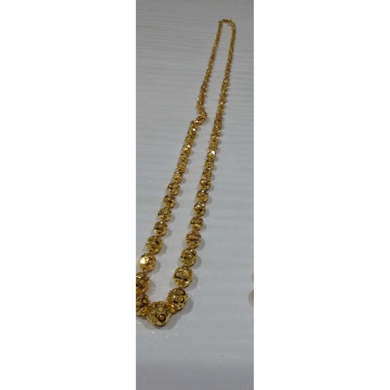 22KT Gold Vertical Long And Short Chain