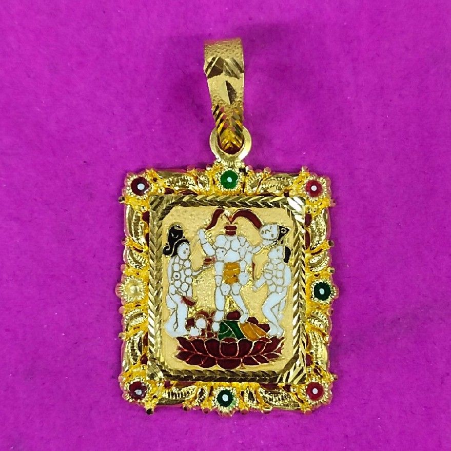 22kt. Gold Jogani Ma Fancy Mina Pendant