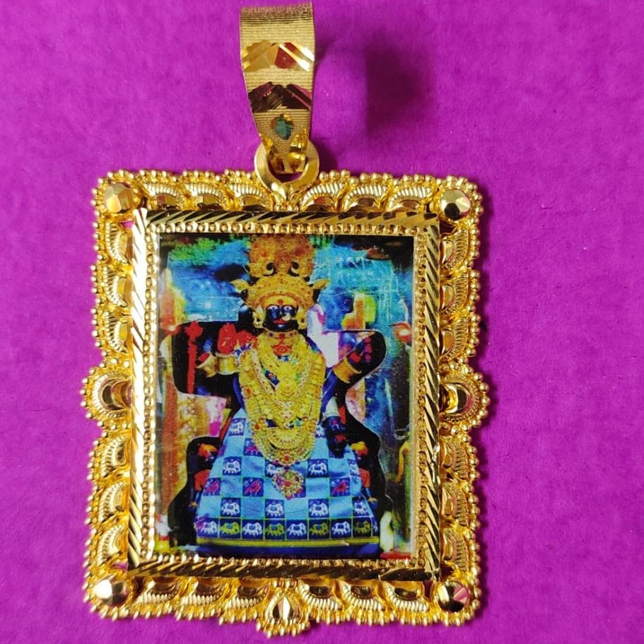 916 Gold Kali Maa Lasor PrintPendant