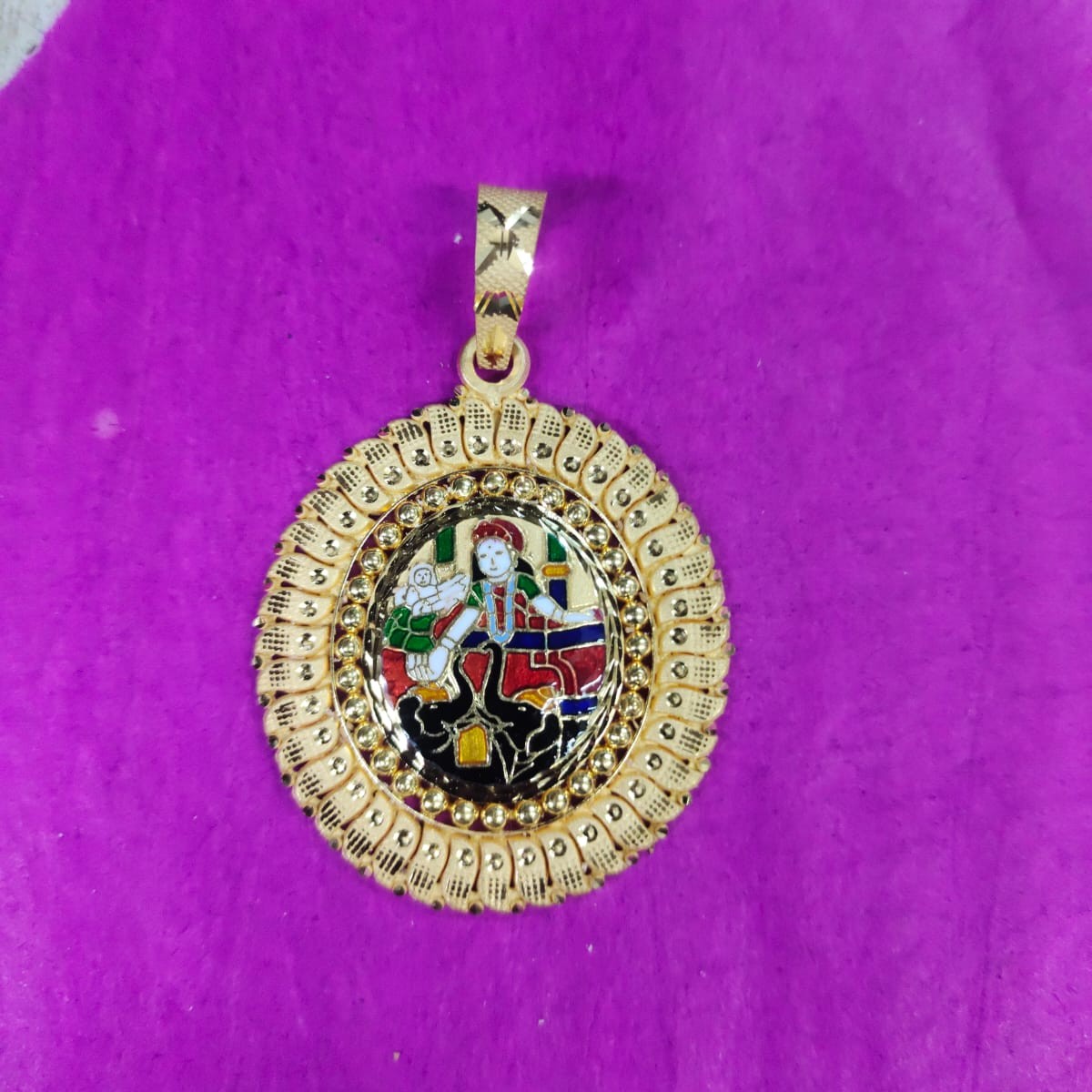 22K Gold Meena Shakti Maa Pendant