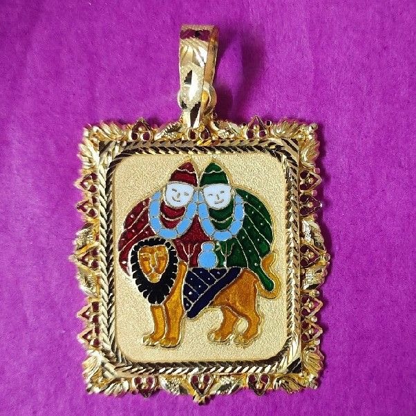 916 Gold Antiq Chamunda Ma Mina Pendal