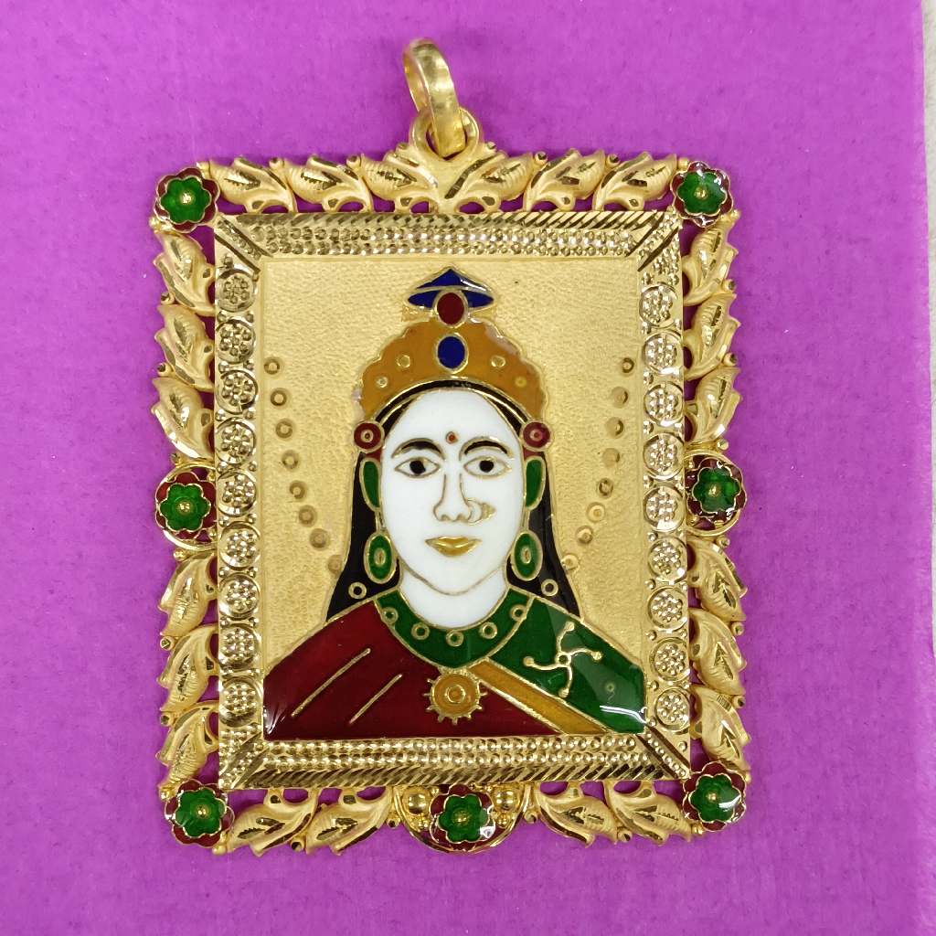 916 Gold Classic Chehar Ma Mina Pendant