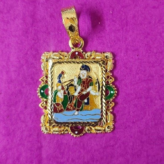Antique 916 Gold Vahanvati Ma Mina Pendant