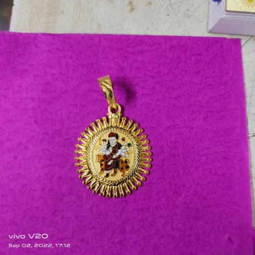 916gold sury kiran ambaji ma mina pendant
