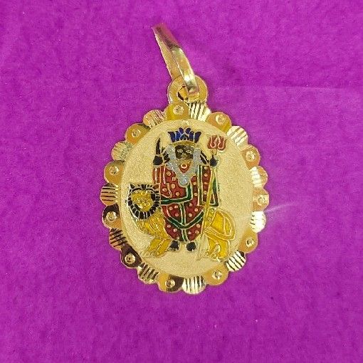 22kt Gold Bhadrakali Ma Mina Pendant