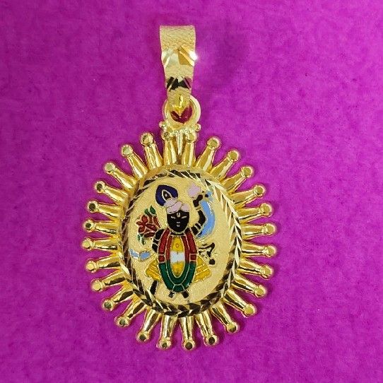 22kt. Gold Shrinathji Sury Pendant