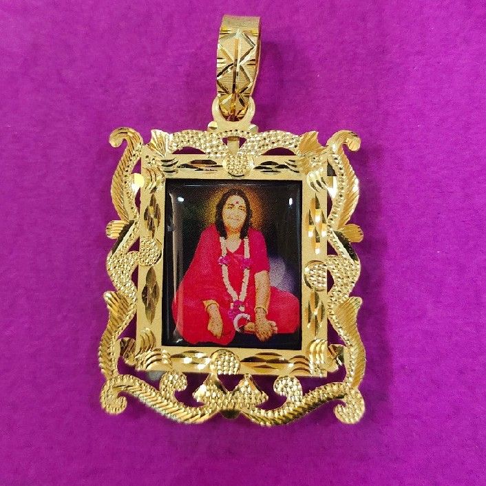 22kt.gold fancy sonal ma print pendant