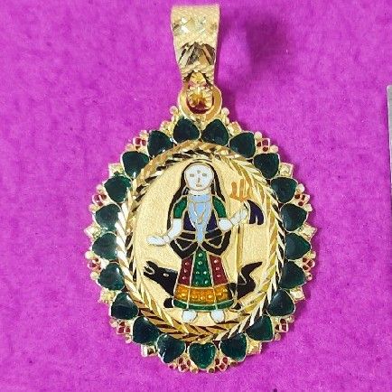 22kt gold fancy khodiyar ma mina pendant