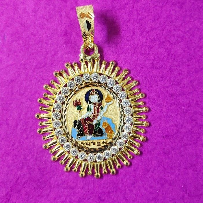 916 Gold  Sury Jahu Ma Mina Pendant