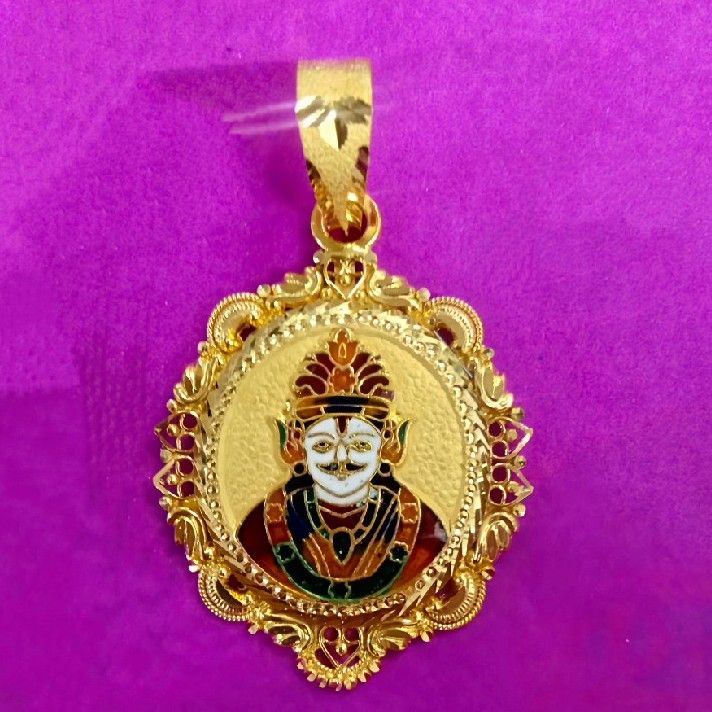 916 Gold Handmade Baliyadev Mina Pendant