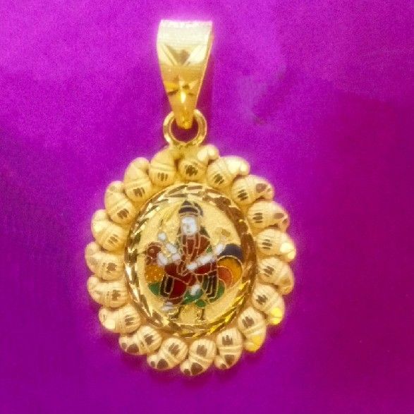 916 Gold Gents Fancy Bahucharaji Ma Mina Pendant