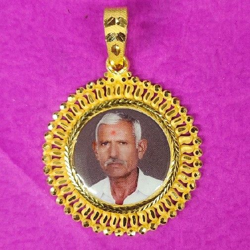 22kt gold lasor print photo pendant