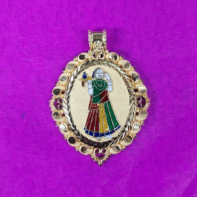 Gold Fancy Majisa (Bhatiyani) Maa Mina Pendant