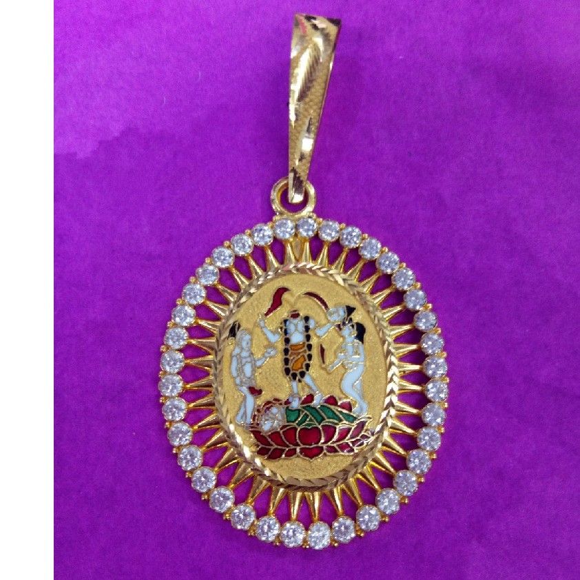 916 Gold Ful Jogani Ma Nang Mina Pendant