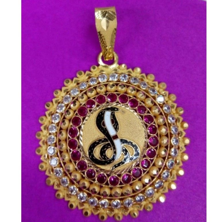 916 Goga Maharaj Fancy Colour Stone Mina Pendant