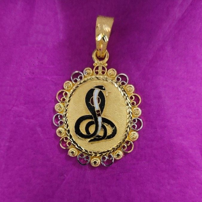 916 Goga Maharaj Fancy Ovel Mina Pendant