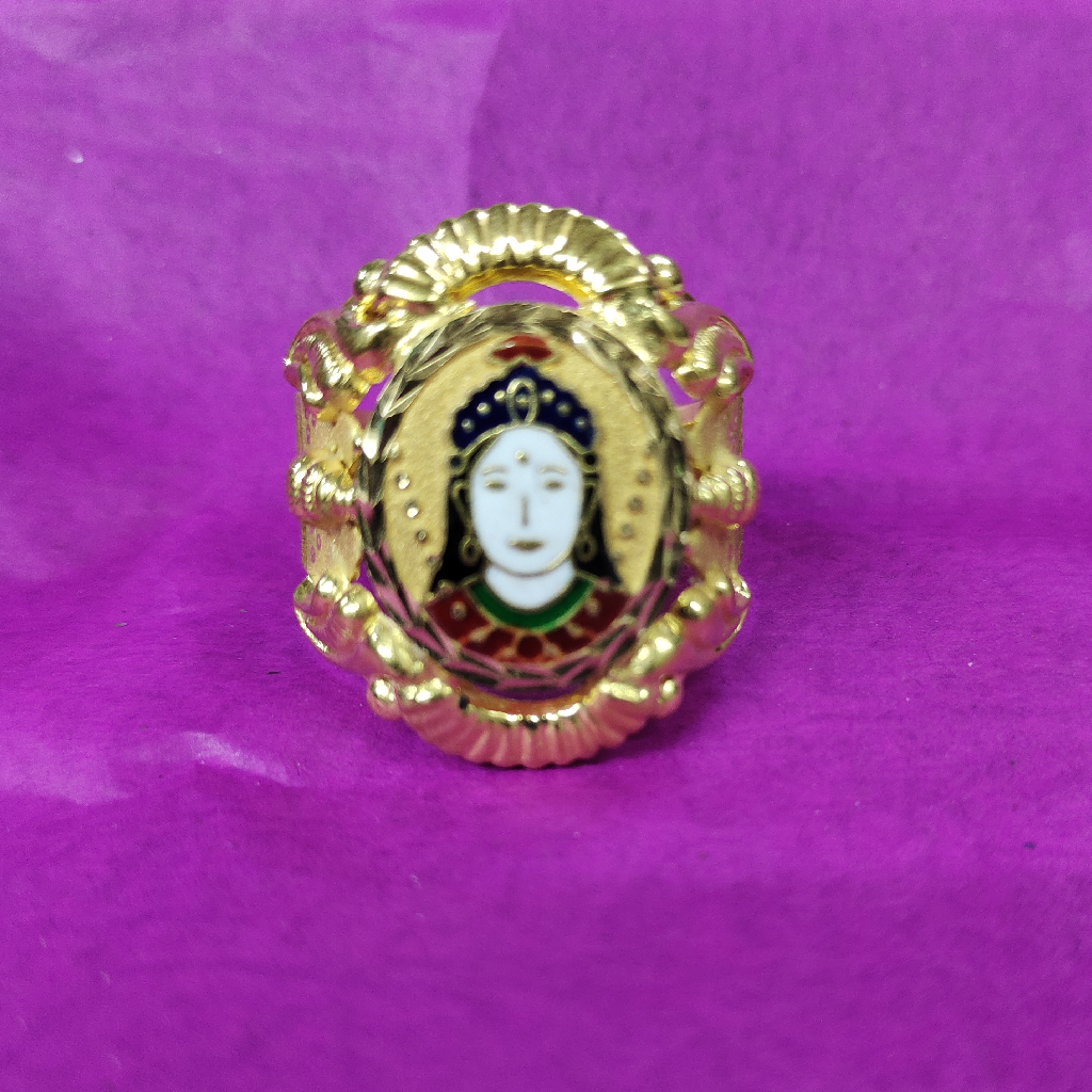 916 Gld Gents Chehar ma mina  Ring