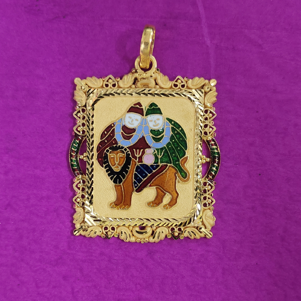 916 gold Chamunda ma mina pendant