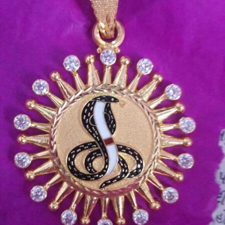22kt gold goga maharaj mina pendant