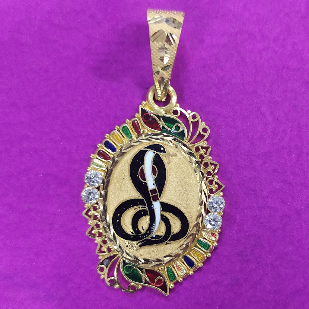 916 Gold Goga maharaj Fancy mina pendant