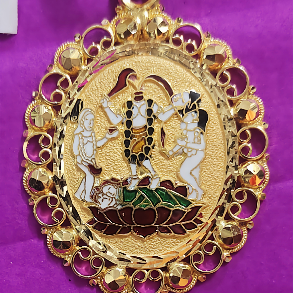 Gold jogani mataji pendant