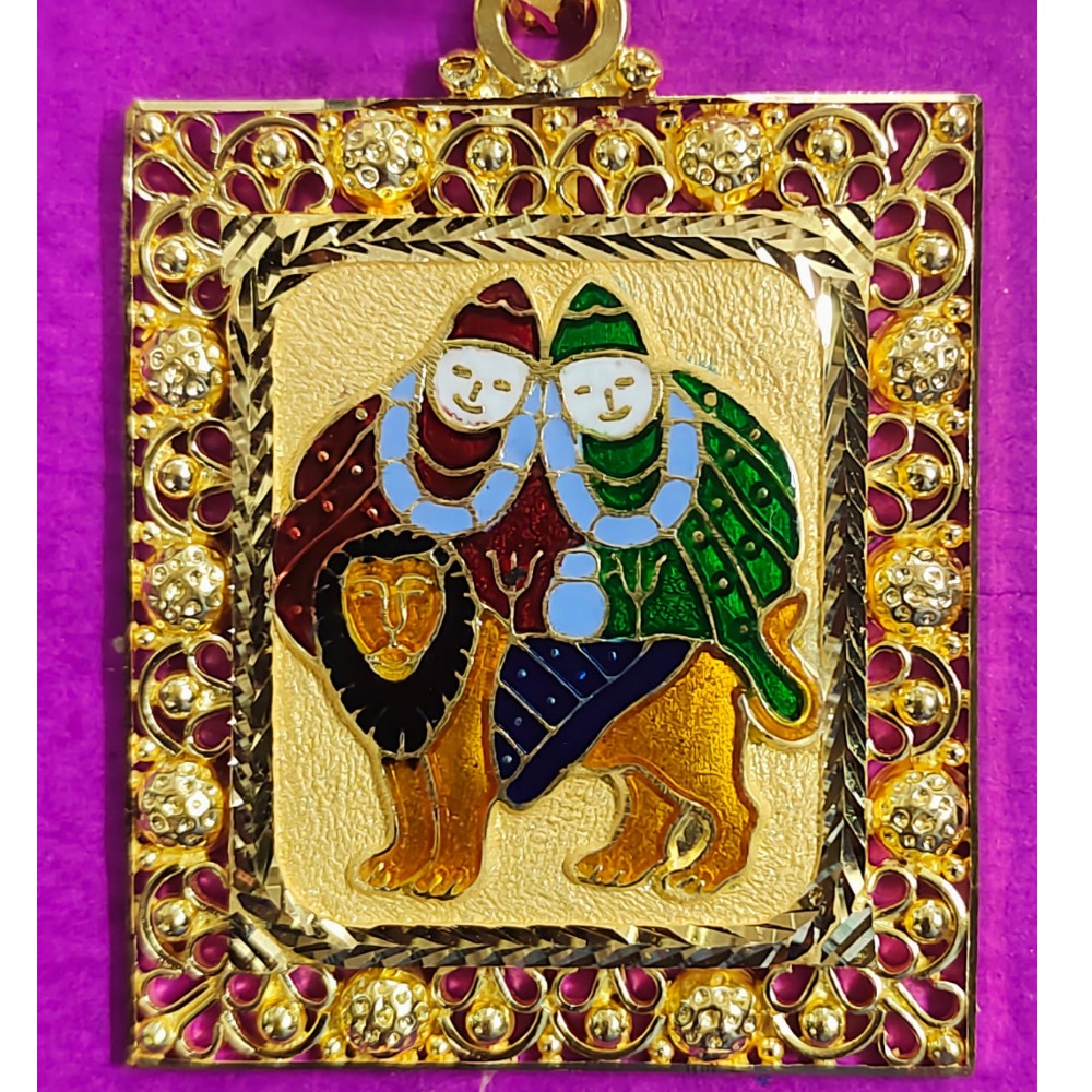 Gold Chamunda Maa Pendant