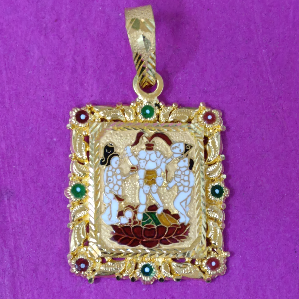 22kt. Gold Ful Jogani Ma Mina Pendant