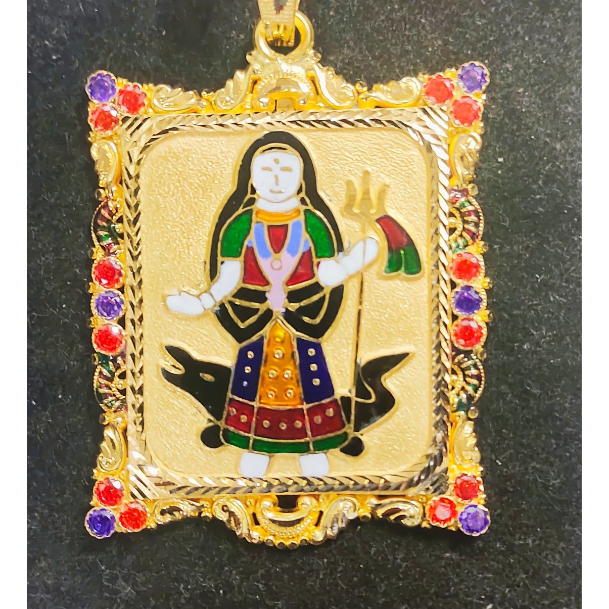 22kt Gold Diomond Khodiyar ma mina pendant