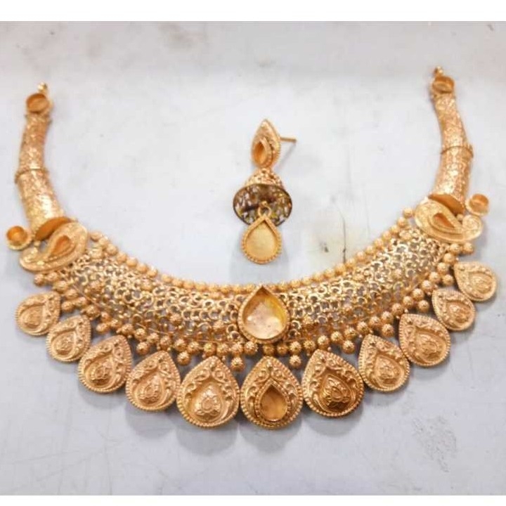 22KT Gold Jadtar Necklace Set