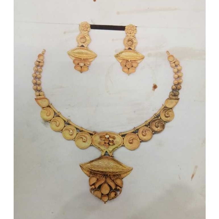22k Gold Jadtar Necklace Set