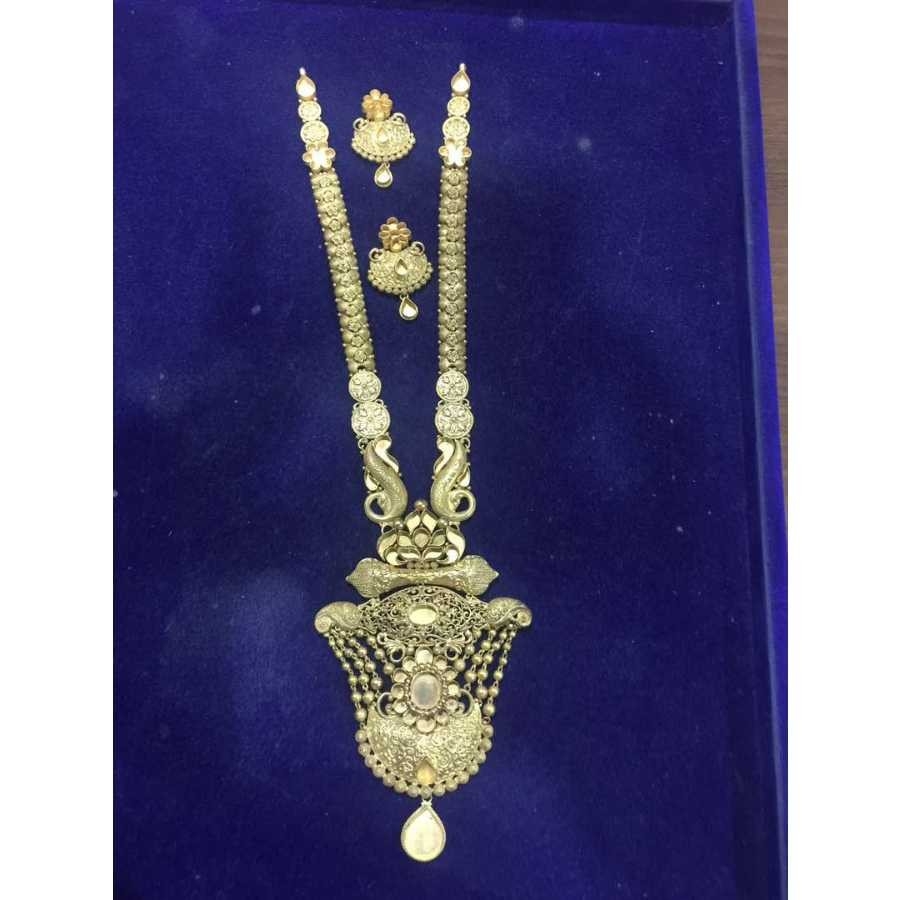 22k Gold Jadtar Necklace Set