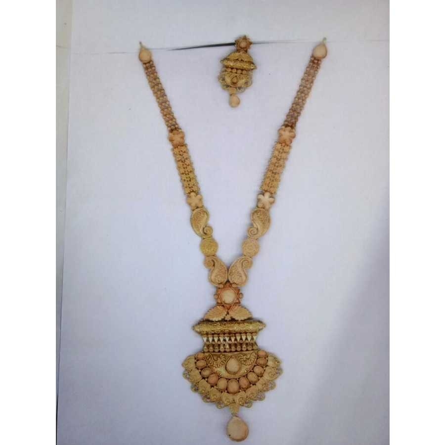 22k Gold Jadtar Necklace Set