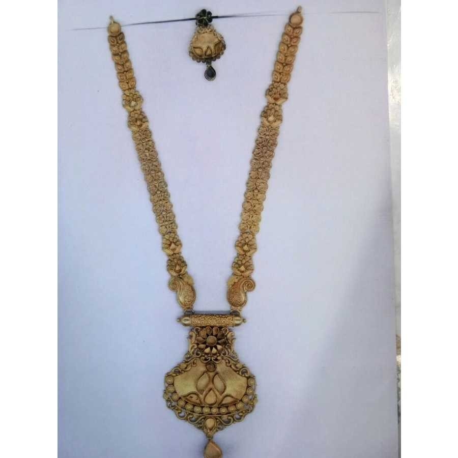 22k Gold Jadtar Necklace Set