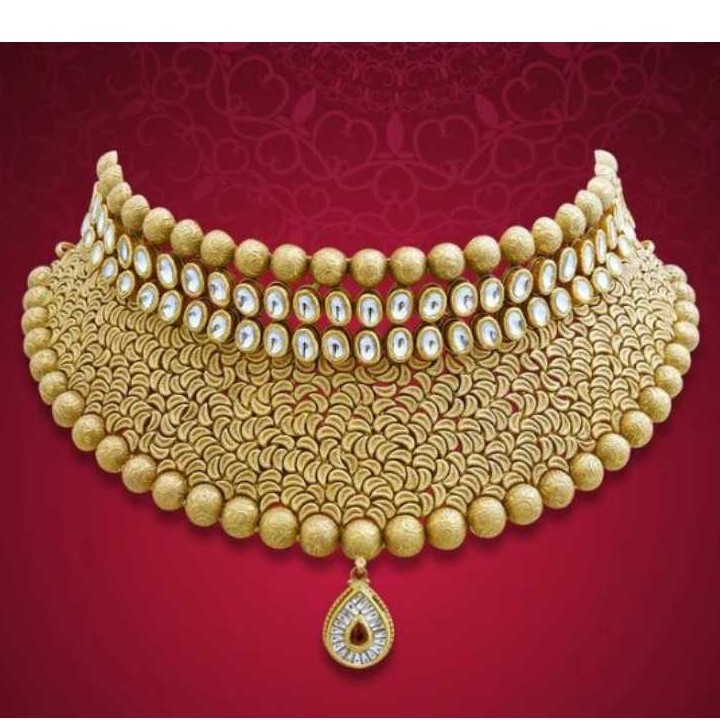 22k Gold Jadtar Necklace