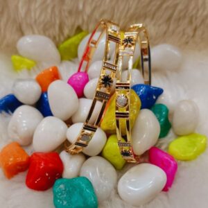 916 Gold Double Pipe Kadli Bangle
