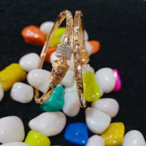 22K Gold Designer Kadli Bangle