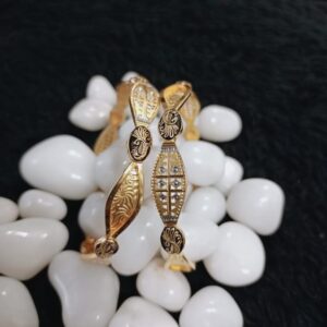 916 Gold Antique Peacock Design Bangle