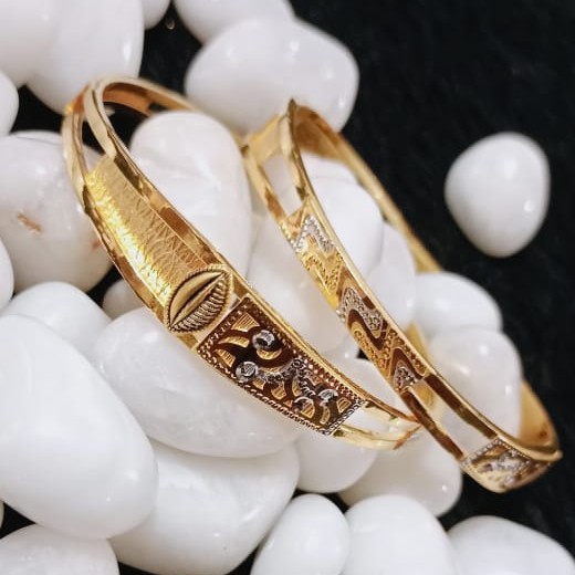 22K Gold Dazzling Copper Kadli Bangle
